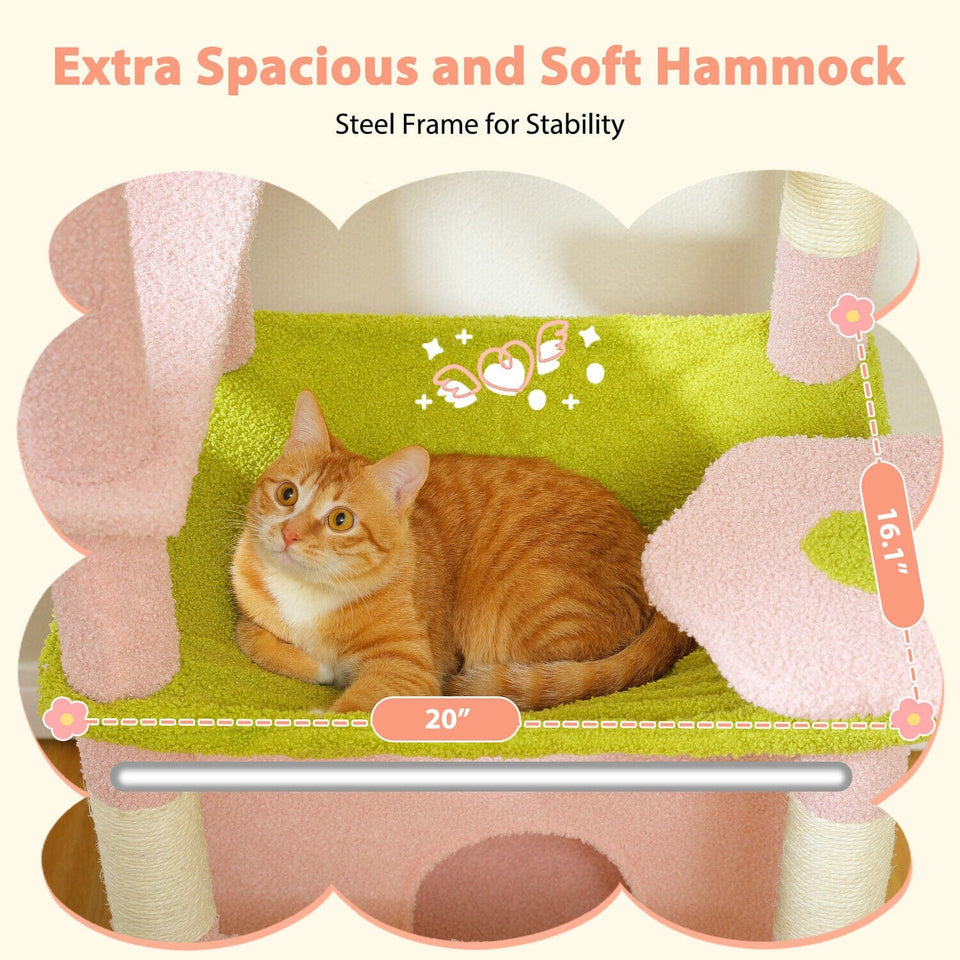 Cat Tree Palace - Cat Scratching Posts USA Cat Scratching Post Specialists | Cat Scratcher Trees & Poles 72.4" Multi Level Cat Scratching Tree with Condos
