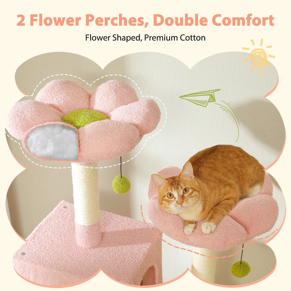 Cat Tree Palace - Cat Scratching Posts USA Cat Scratching Post Specialists | Cat Scratcher Trees & Poles 72.4" Multi Level Cat Scratching Tree with Condos