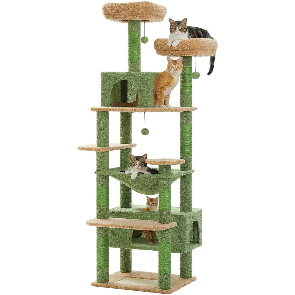 Cat Tree Palace - Cat Scratching Posts USA Cat Scratching Post Specialists | Cat Scratcher Trees & Poles 72.4" Multi Level Cat Scratching Tree with Condos
