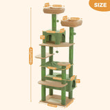 Cat Tree Palace - Cat Scratching Posts USA Cat Scratching Post Specialists | Cat Scratcher Trees & Poles 72.4" Multi Level Cat Scratching Tree with Condos