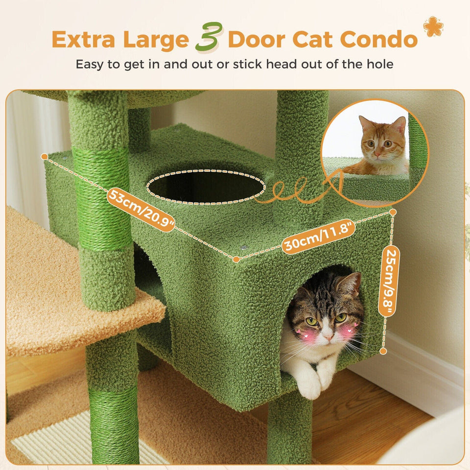Cat Tree Palace - Cat Scratching Posts USA Cat Scratching Post Specialists | Cat Scratcher Trees & Poles 72.4" Multi Level Cat Scratching Tree with Condos