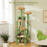 Cat Tree Palace - Cat Scratching Posts USA Cat Scratching Post Specialists | Cat Scratcher Trees & Poles 72.4" Multi Level Cat Scratching Tree with Condos