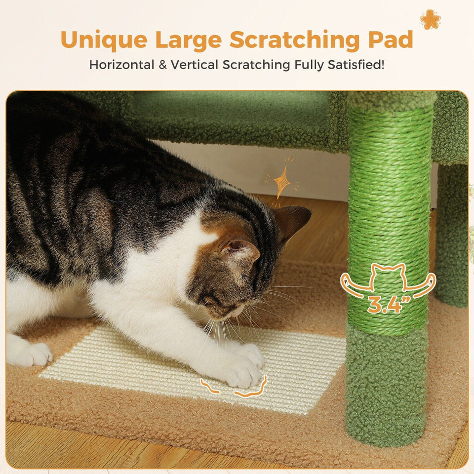 Cat Tree Palace - Cat Scratching Posts USA Cat Scratching Post Specialists | Cat Scratcher Trees & Poles 72.4" Multi Level Cat Scratching Tree with Condos