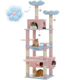 Cat Tree Palace - Cat Scratching Posts USA Cat Scratching Post Specialists | Cat Scratcher Trees & Poles 72.4" Multi Level Cat Scratching Tree with Condos
