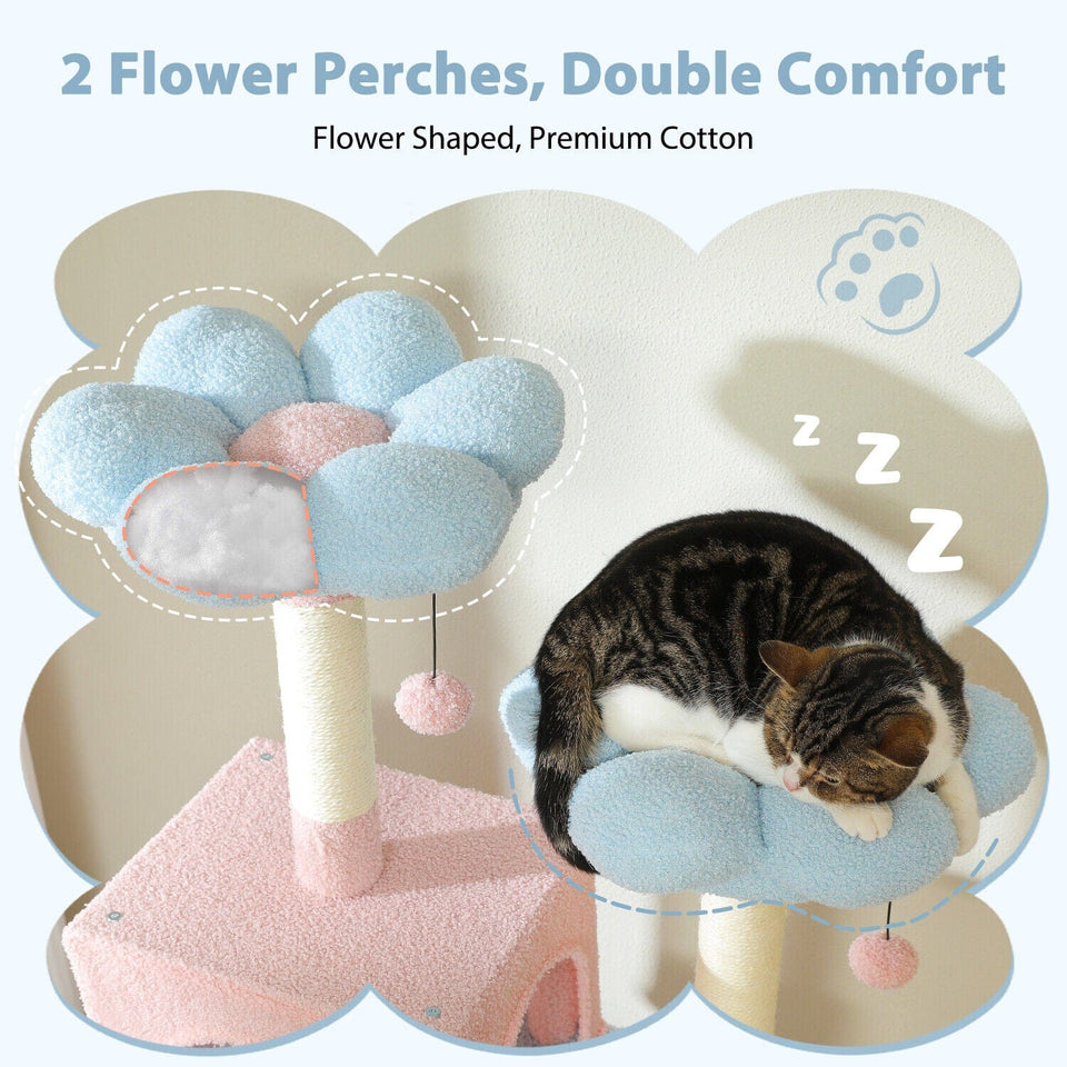 Cat Tree Palace - Cat Scratching Posts USA Cat Scratching Post Specialists | Cat Scratcher Trees & Poles 72.4" Multi Level Cat Scratching Tree with Condos