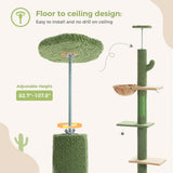 Cat Tree Palace - Cat Scratching Posts USA Cat Scratching Post Specialists | Cat Scratcher Trees & Poles 82.7" - 107.8" Floor to Ceiling Cactus Cat Scratching Pole with Condo & Nest