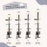 Cat Tree Palace - Cat Scratching Posts USA Cat Scratching Post Specialists | Cat Scratcher Trees & Poles 82.7" - 107.8" Floor to Ceiling Cat Scratching Pole with Condo & Nest