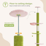 Cat Tree Palace - Cat Scratching Posts USA Cat Scratching Post Specialists | Cat Scratcher Trees & Poles 82.7" - 107.8" Floor to Ceiling Cat Scratching Pole with Condo & Nest
