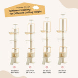 Cat Tree Palace - Cat Scratching Posts USA Cat Scratching Post Specialists | Cat Scratcher Trees & Poles 82.7" - 107.8" Floor to Ceiling Cat Scratching Pole with Condo & Nest