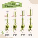 Cat Tree Palace - Cat Scratching Posts USA Cat Scratching Post Specialists | Cat Scratcher Trees & Poles 82.7" - 107.8" Floor to Ceiling Cat Scratching Pole with Condo & Nest