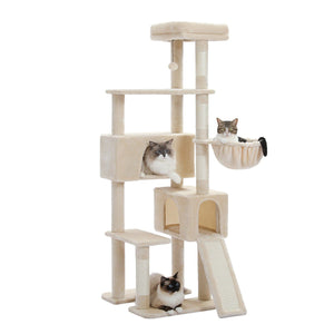 Cat Tree Palace - Cat Scratching Posts USA Cat Scratching Post Specialists | Cat Scratcher Trees & Poles 60" Multilevel Cat Scratching Tree