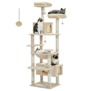 Cat Tree Palace - Cat Scratching Posts USA Cat Scratching Post Specialists | Cat Scratcher Trees & Poles 72.4" Multi Level Cat Scratching Tree with Condos