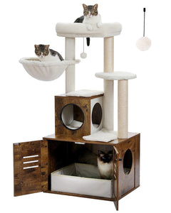 Cat Tree Palace - Cat Scratching Posts USA Cat Scratching Post Specialists | Cat Scratcher Trees & Poles 50" Cat Scratching Tree with Storage Cupboard