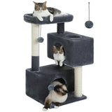 Cat Tree Palace - Cat Scratching Posts USA Cat Scratching Post Specialists | Cat Scratcher Trees & Poles Dark Gray 31.5" Cat Scratching Tree with Condos