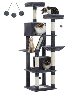 Cat Tree Palace - Cat Scratching Posts USA Cat Scratching Post Specialists | Cat Scratcher Trees & Poles 70.9" Multilevel Cat Scratching Tree with Condo's