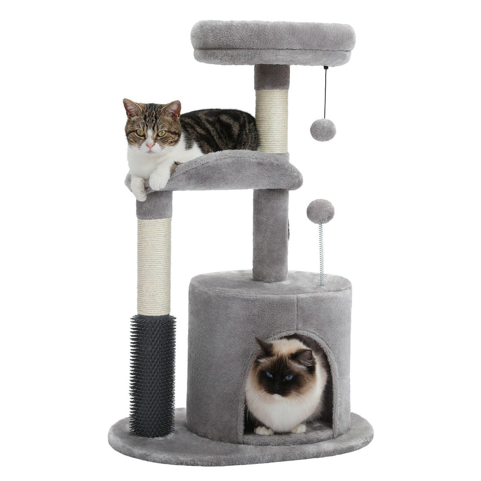 Cat Tree Palace - Cat Scratching Posts USA Cat Scratching Post Specialists | Cat Scratcher Trees & Poles Gray 32.7" Cat Scratching Tree/ Post/ Pole