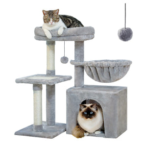 Cat Tree Palace - Cat Scratching Posts USA Cat Scratching Post Specialists | Cat Scratcher Trees & Poles Grey 28.5" Cat Scratching Post / Tree / Pole