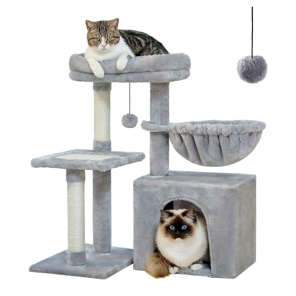 Cat Tree Palace - Cat Scratching Posts USA Cat Scratching Post Specialists | Cat Scratcher Trees & Poles Grey 28.5" Cat Scratching Post / Tree / Pole