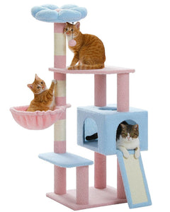 Cat Tree Palace - Cat Scratching Posts USA Cat Scratching Post Specialists | Cat Scratcher Trees & Poles 47.2" Flower Top Cat Tree Condo