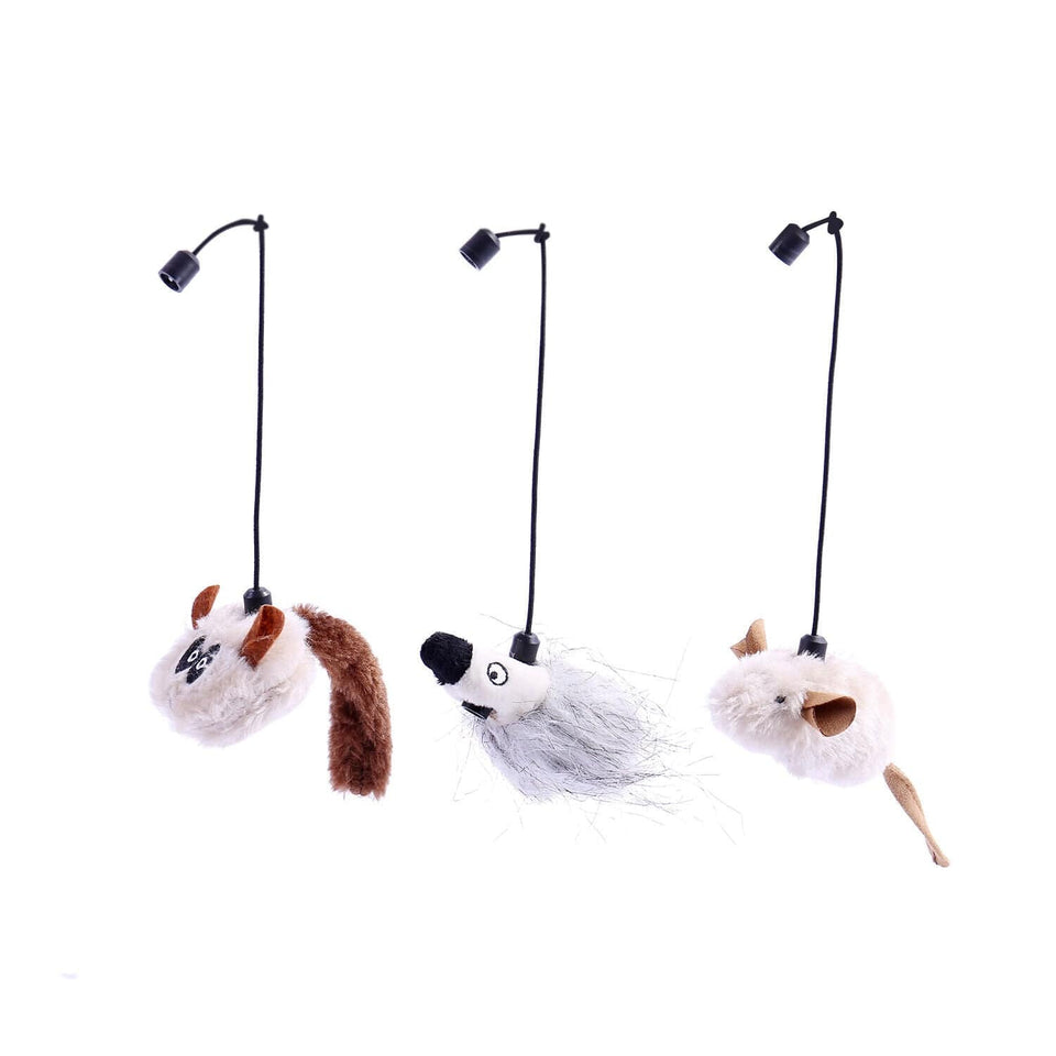 Cat Tree Palace - Cat Scratching Posts USA Cat Scratching Post Specialists | Cat Scratcher Trees & Poles Replacement Cat Teaser Toys for Cat Trees - Pack Of 8