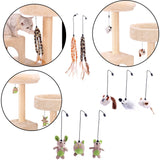 Cat Tree Palace - Cat Scratching Posts USA Cat Scratching Post Specialists | Cat Scratcher Trees & Poles Replacement Cat Teaser Toys for Cat Trees - Pack Of 8