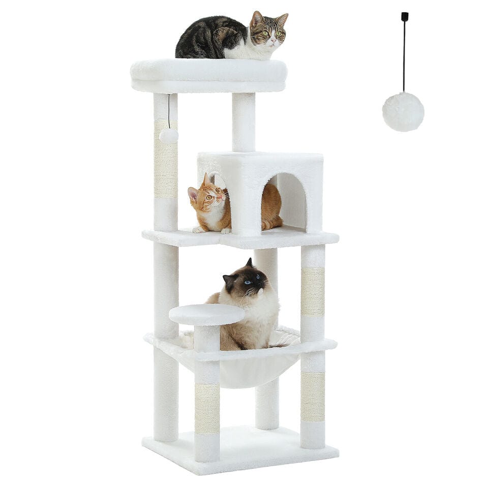 Cat Tree Palace - Cat Scratching Posts USA Cat Scratching Post Specialists | Cat Scratcher Trees & Poles White 45.7" Cat Scratching Post / Tree / Pole