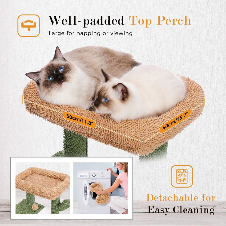 Cat Tree Palace 41" Cactus Cat Scratching Post / Tree / Pole - Green
