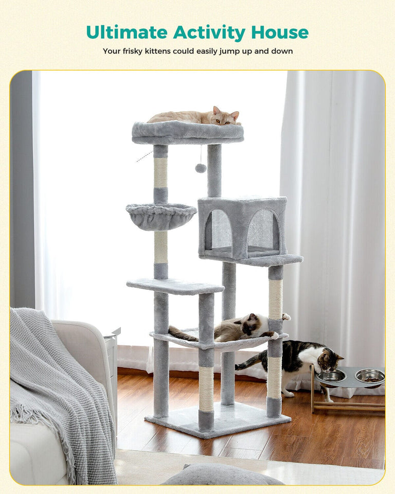 Cat Tree Palace 56" Cat Scratching Post / Tree / Pole with Condo