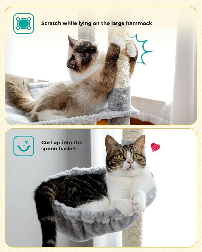 Cat Tree Palace 56" Cat Scratching Post / Tree / Pole with Condo