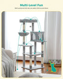 Cat Tree Palace 56" Cat Scratching Post / Tree / Pole with Condo