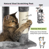Cat Tree Palace Cat Furniture 60.6" Cat Scratching Post / Tree / Pole - Grey