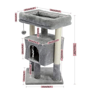 Cat Tree Palace - Cat Scratching Posts USA 28" Cat Scratching Post / Tree / Pole - Gray
