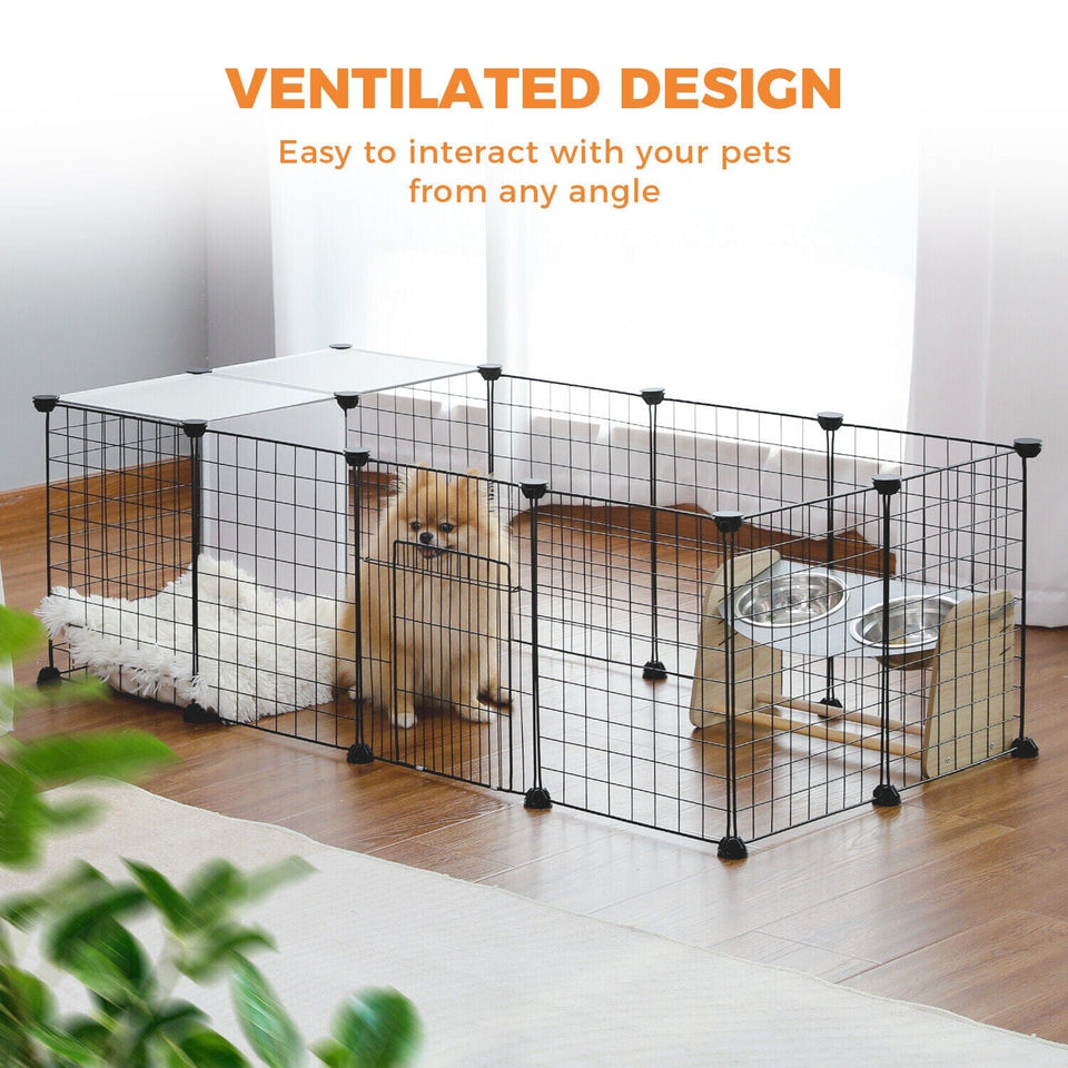 Cat Tree Palace - Cat Scratching Posts USA Animal Pen 15 Piece Multi Configure Pet Playpen