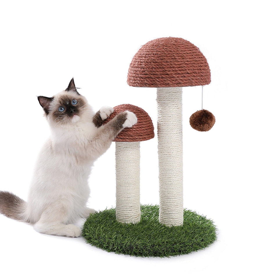 Cat Tree Palace - Cat Scratching Posts USA Cat Furniture 18.9" Mushroom Cat Scratching Post/ Tree/ Pole