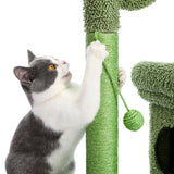 Cat Tree Palace - Cat Scratching Posts USA Cat Furniture 2 in 1 Condo & Cactus Cat Scratching Post / Tree / Pole