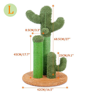 Cat Tree Palace - Cat Scratching Posts USA Cat Furniture Green Base 27" Cactus Cat Scratching Post / Tree / Pole