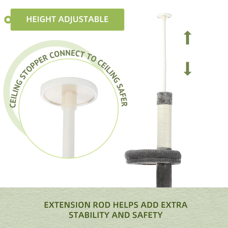 Cat Tree Palace - Cat Scratching Posts USA Cat Furniture 29.8" Adjustable Floor to Ceiling Cat Scratching Post / Tree / Pole