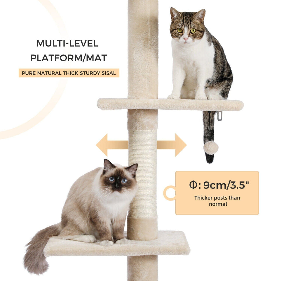 Cat Tree Palace - Cat Scratching Posts USA Cat Furniture 29.8" Adjustable Floor to Ceiling Cat Scratching Post / Tree / Pole