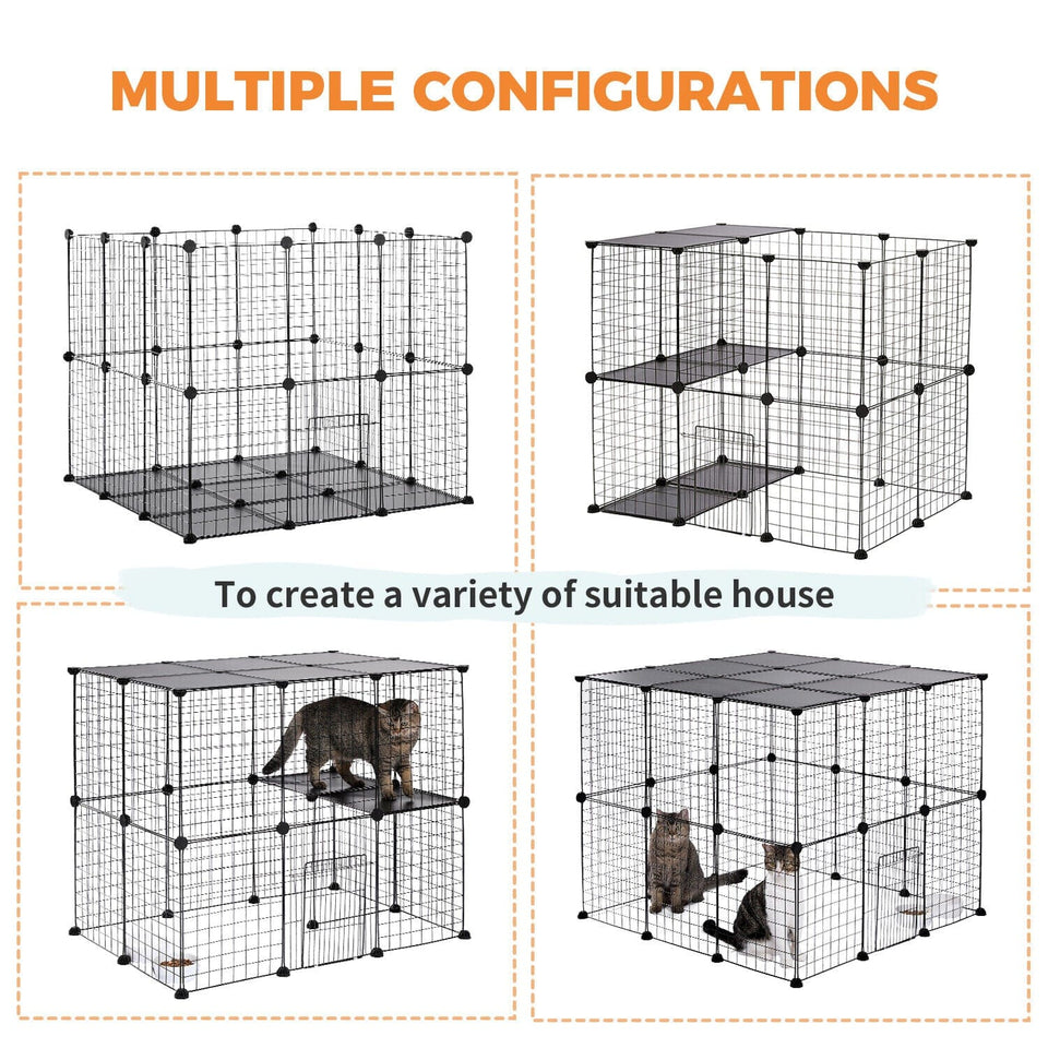 Cat Tree Palace - Cat Scratching Posts USA Cat Furniture 34 Piece Multi Configure Pet Playpen