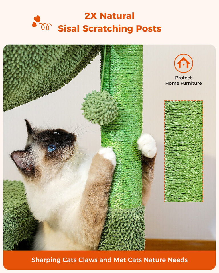 Cat Tree Palace - Cat Scratching Posts USA Cat Furniture 39.4" Cat Scratching Post / Tree / Pole - Green