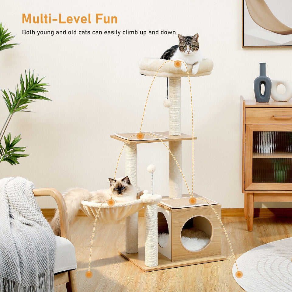 Cat Tree Palace - Cat Scratching Posts USA Cat Furniture 43.3" Cat Scratching Post / Tree / Pole