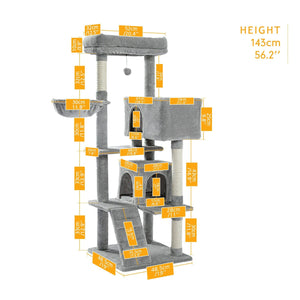 Cat Tree Palace - Cat Scratching Posts USA Cat Furniture 56" Cat Scratching Post / Tree / Pole - Grey
