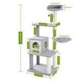 Cat Tree Palace - Cat Scratching Posts USA Cat Furniture 61" Cat Scratching Post / Tree / Pole - Grey