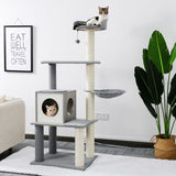 Cat Tree Palace - Cat Scratching Posts USA Cat Furniture 61" Cat Scratching Post / Tree / Pole - Grey
