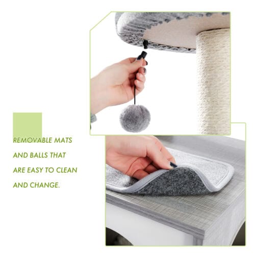 Cat Tree Palace - Cat Scratching Posts USA Cat Furniture 61" Cat Scratching Post / Tree / Pole - Grey