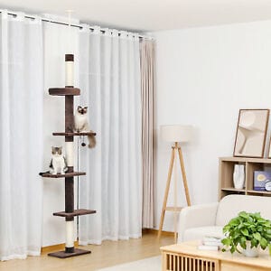 Cat Tree Palace - Cat Scratching Posts USA Cat Furniture Brown 29.8" Adjustable Floor to Ceiling Cat Scratching Post / Tree / Pole