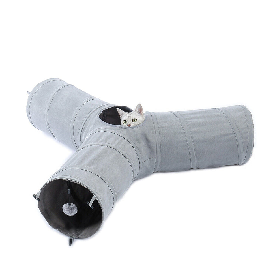 Cat Tree Palace - Cat Scratching Posts USA Cat Furniture Collapsible 3 Way Cat Tunnel