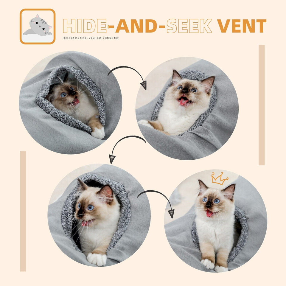 Cat Tree Palace - Cat Scratching Posts USA Cat Furniture Collapsible Cat Tunnel 2 Windows