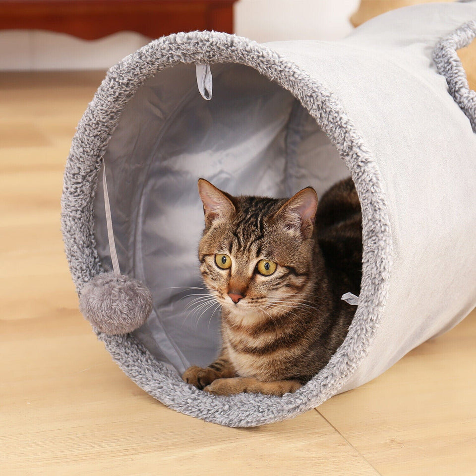 Cat Tree Palace - Cat Scratching Posts USA Cat Furniture Collapsible Cat Tunnel 2 Windows
