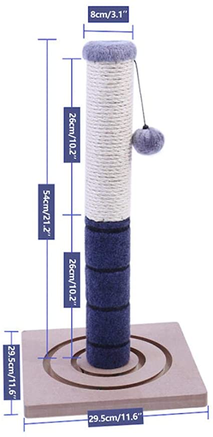 Cat Tree Palace - Cat Scratching Posts USA Cat Scratching Post Specialists | Cat Scratcher Trees & Poles 21.2" Cat Scratching Post / Tree / Pole - Navy Buy 21.2"  Cat Scratching Post / Tree / Pole - Navy │ Cat Tree Palace